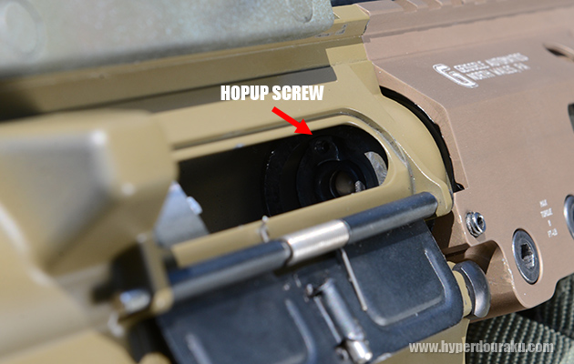 可変ホップアップの調整ネジ