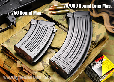 ショートスタイルの250連多弾数マガジン