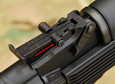 AK74MN リアサイトの調節