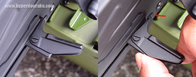 コッキングハンドルのロック