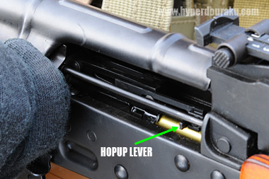 コッキングハンドル 可変ホップアップ調節レバー