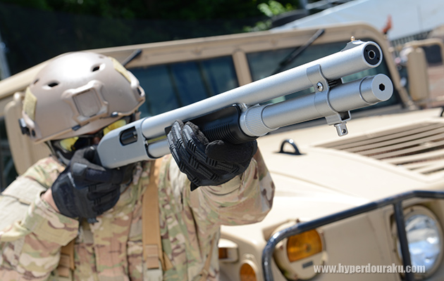 ライブシェル式のガスショットガン