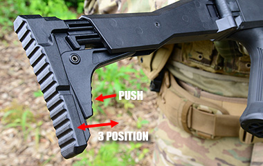 バット部を3段階に伸縮