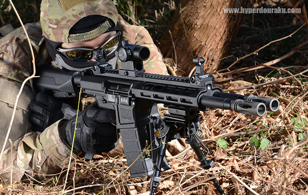 飛んでいくBB弾も通常の電動ガンの2倍