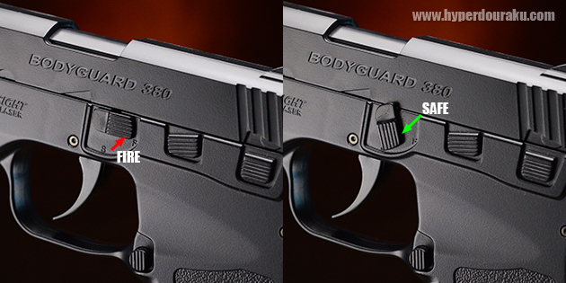 テイクダウンラッチがセフティレバー