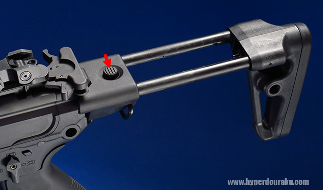 ロッドスライドストックは3段階に伸縮