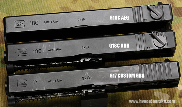 スライド左側面の刻印比較