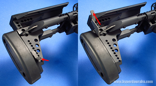 チークパッドの調節方法