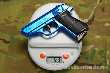ポリスピストルSSの実測重量は123g