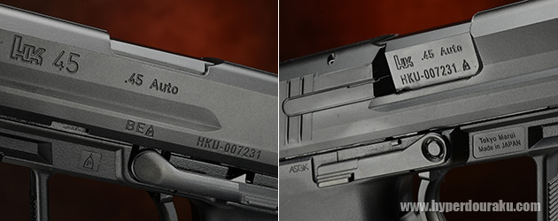 スライドやチャンバーの刻印類