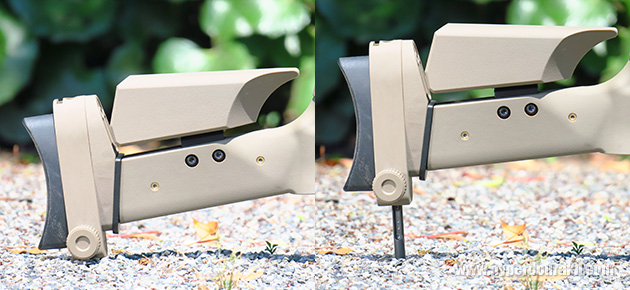 モノポッドも無段階で調整