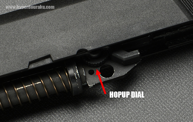 可変ホップアップの調節ダイヤル