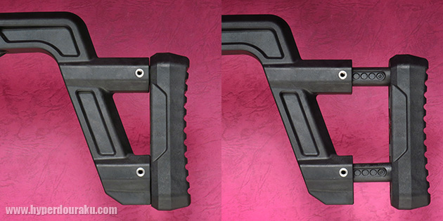 バットプレート長は５段階で調節