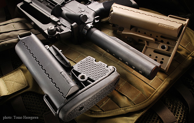 ストックはトイガン用から実銃用まですべて使用可能