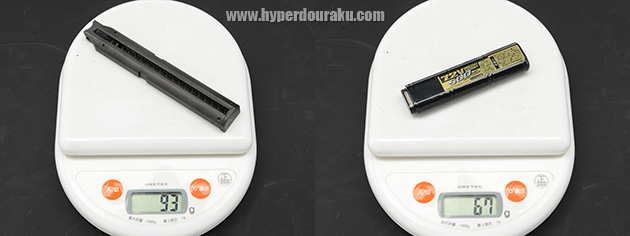 マガジン単体重量は93g