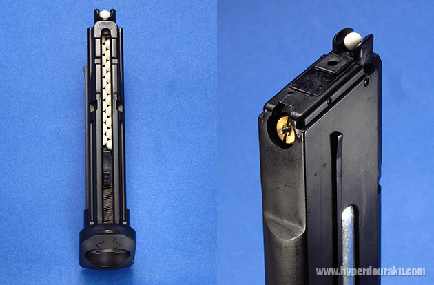 マガジンの装弾数は6mmBB弾22発