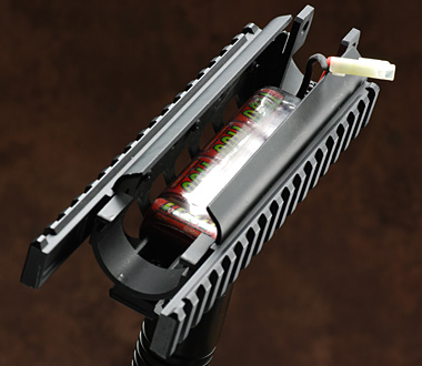 レイルシステムの中にミニバッテリーを内蔵