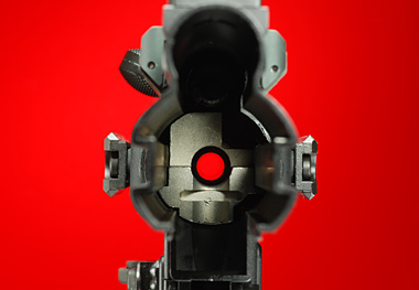 レシーバーを真後ろから