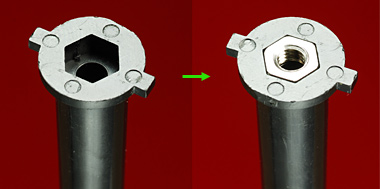 スプリングガイドの後部