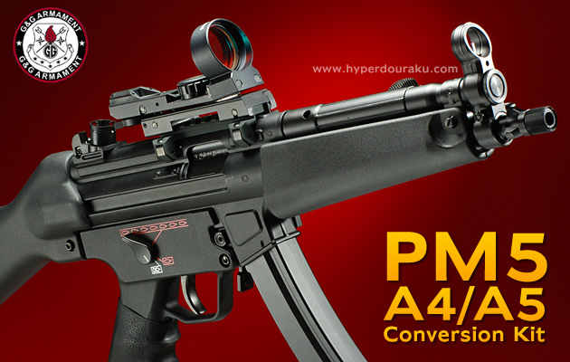 エアガンカスタム：G&G PM5A4/A5 コンバージョンキット