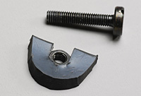 ナットとゴムを加工