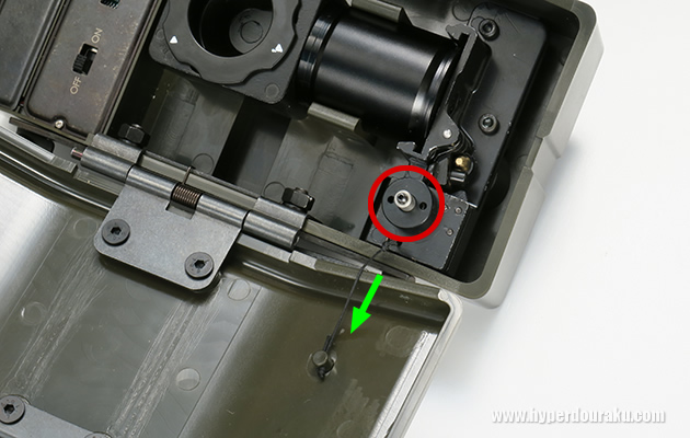 ハンマーがロックされる構造
