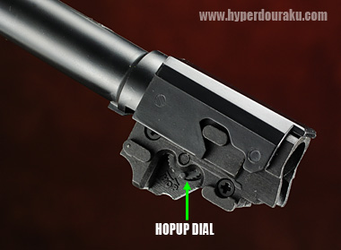 可変ホップアップの調節ダイヤル