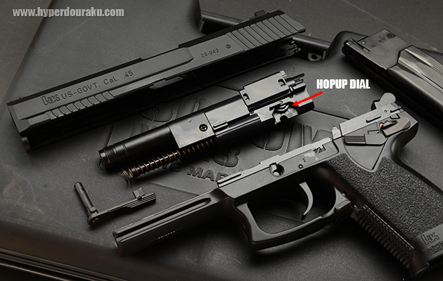 可変ホップアップの調節ダイヤル