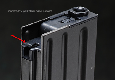 マガジンフォロアーに連動したリンクパーツ