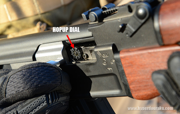 可変ホップアップの調節ダイヤル