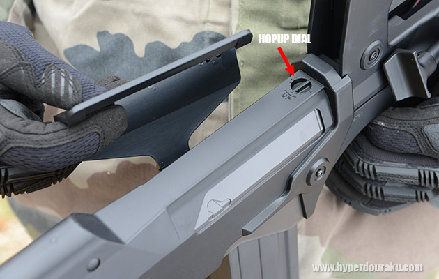 可変ホップアップの調節ダイヤル