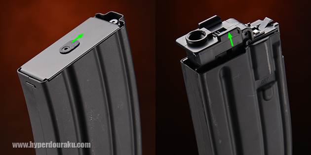 マガジン内部を引き抜く