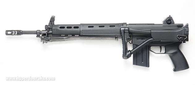 89式小銃 サイドビュー ストック折り畳み