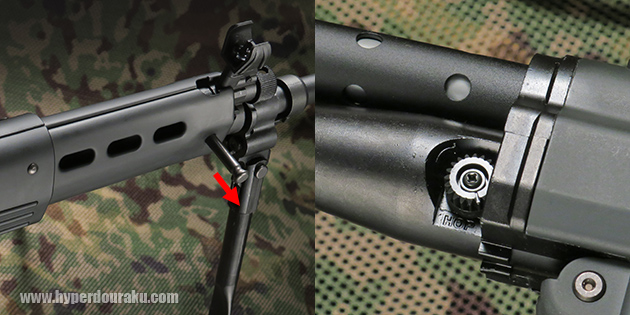 可変ホップアップの調整ダイヤル