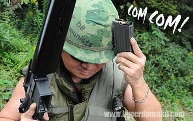 ヘルメットでコンコン