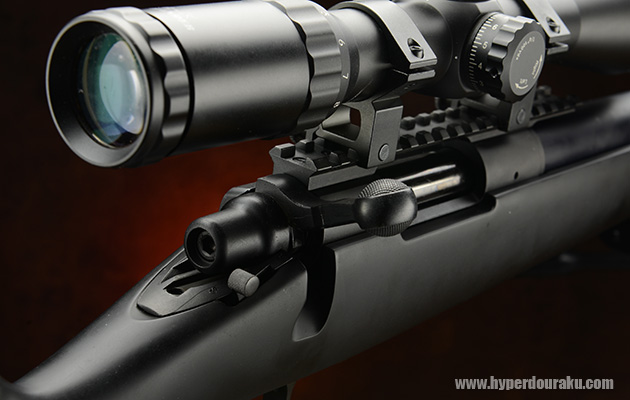 ボルトハンドルを上げた際のアングル