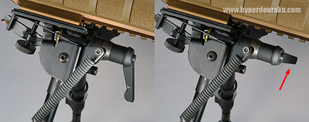 装着部が左右にチルト