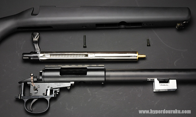 ストックとレシーバーを取り外す