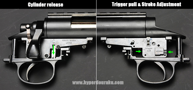 シリンダーリリース　トリガープル調整
