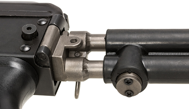 展開したストックのヒンジ部分