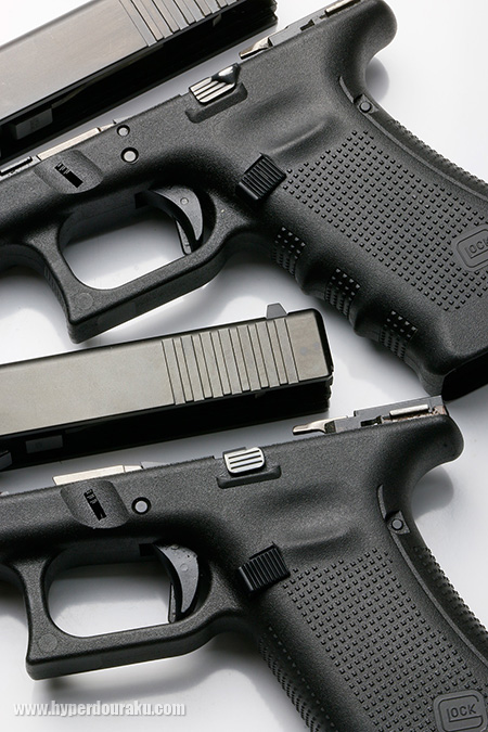 テイクダウンレバーとトリガーピンの位置関係