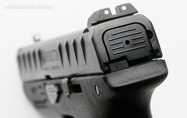 スライド後部のプレート