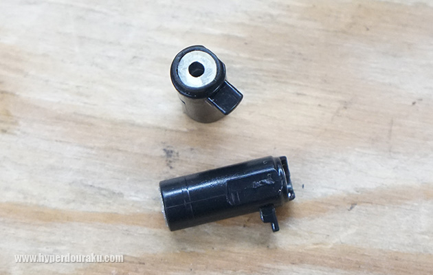 アルミパイプを入れて