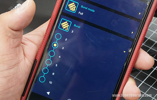 バーストの弾数設定