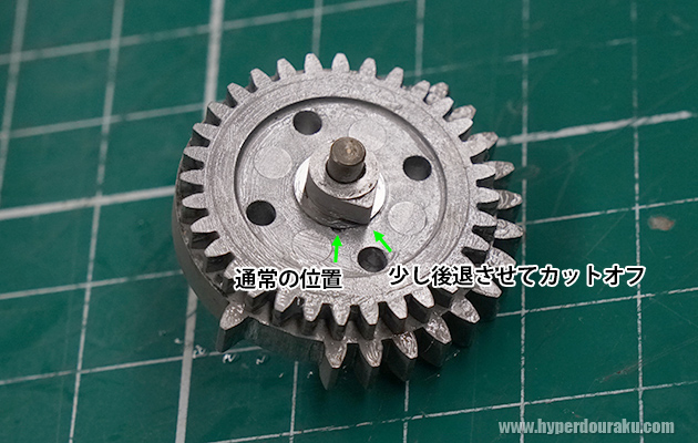 カムの位置を変える