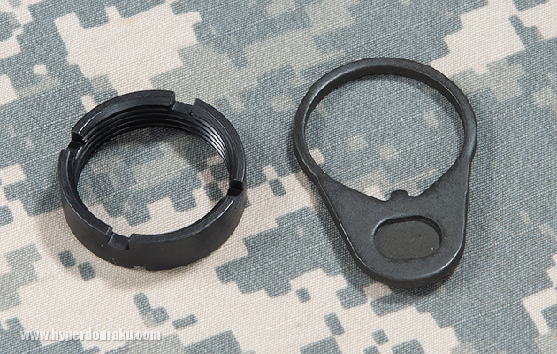 スチール製キャッスルナットとエンドプレート