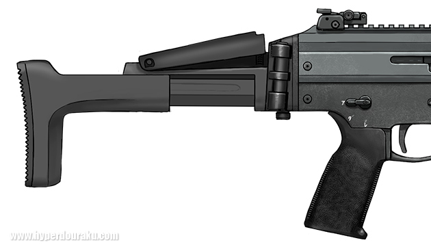 ストックを伸長した状態