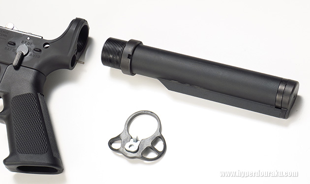 ストックパイプを反時計回り