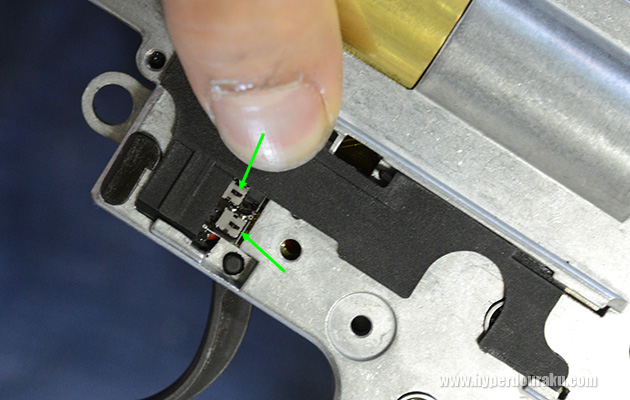 セレクター部分もマイクロスイッチによって制御