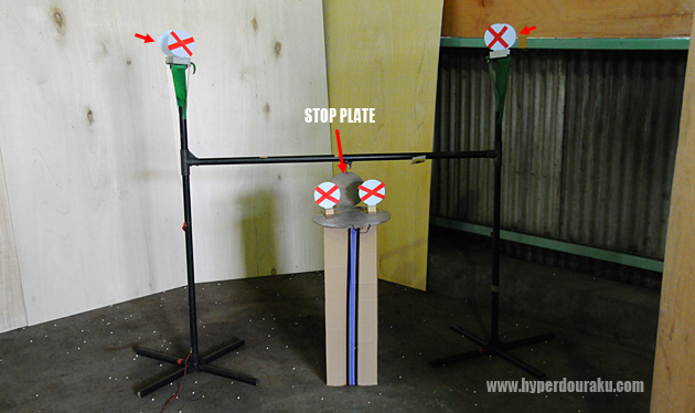 中央のストッププレートを撃って終了